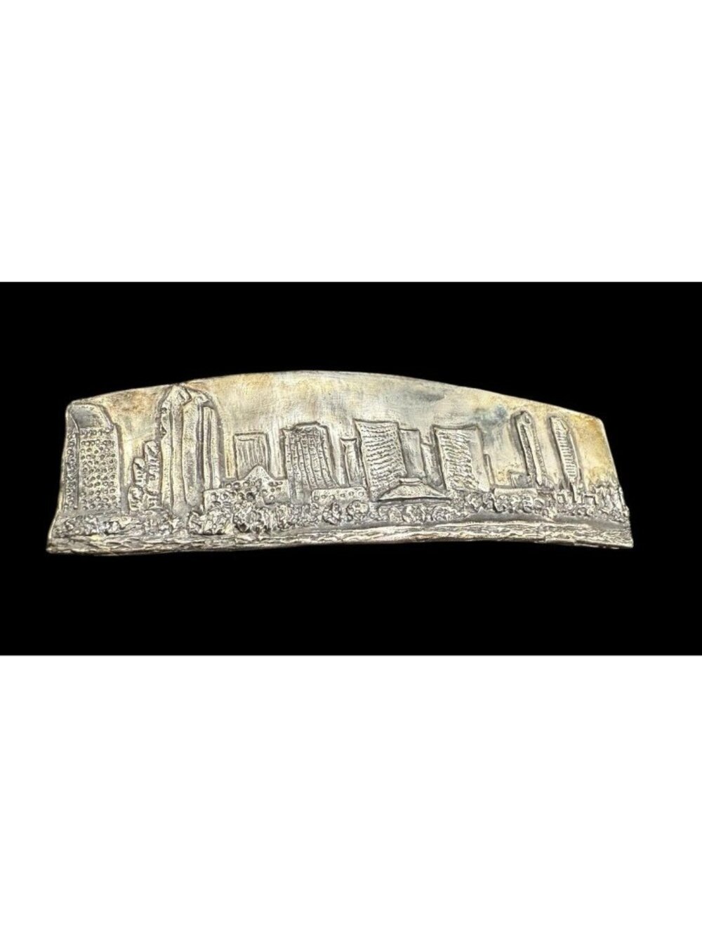 Sterling Silver San Diego Skyline Artisan Signed Etched Souvenir 2005 Vintage